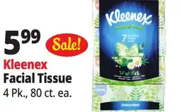 Ocean State Job Lot Kleenex Natural Fresh Unscented Tissues 4 Pack offer
