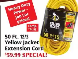 Ocean State Job Lot 50 Ft. Yellow Jacket Extension Cord offer