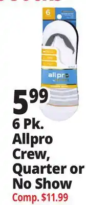 Ocean State Job Lot All Pro Womens Liners 6pk offer