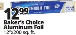 Ocean State Job Lot Baker's Choice Premium Quality Aluminum Foil Jumbo Roll 200' offer