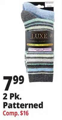 Ocean State Job Lot Luxe Women's Cashmere Blend Insulated Socks 2 Pack offer