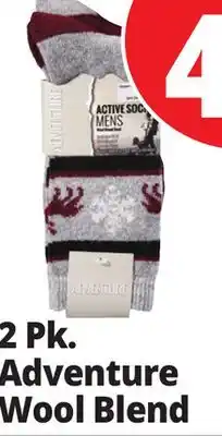 Ocean State Job Lot Adventure Men's Wool Blend Active Boot Socks 2 Pair offer