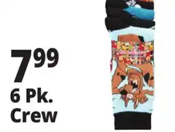 Ocean State Job Lot Novelty Crew Socks 6 pk offer