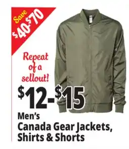 Ocean State Job Lot Men's Canada Gear Jackets, Shirts & Shorts offer