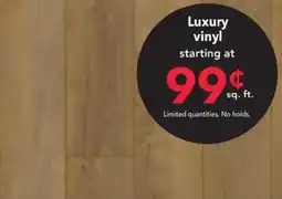 Nebraska Furniture Mart Luxury vinyl offer
