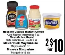 Rancho Markets Nescafe Classic Instant Coffee Nescafe Ice Roast McCormick mayonnaise mavesa margarine offer