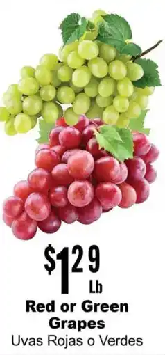 Rancho Markets Red or Green grapes offer