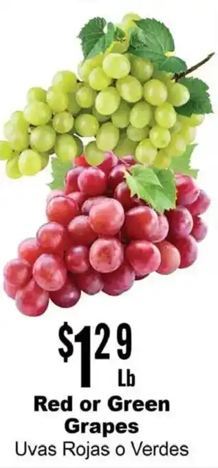 Rancho Markets Red or Green grapes offer