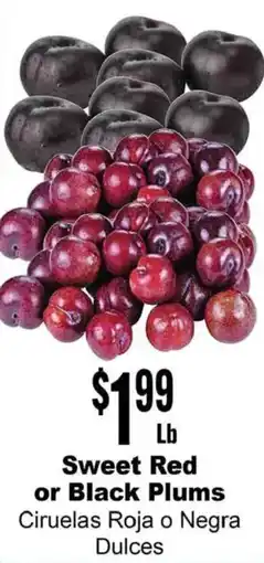 Rancho Markets Sweet Red or Black Plums offer