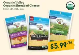 Sprouts Farmers Market Organic Valley Organic Shredded Cheese offer