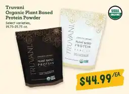Sprouts Farmers Market Truvani Organic Plant Based Protein Powder offer