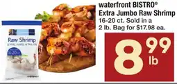 Albertsons Waterfront bistro extra jumbo raw shrimp offer