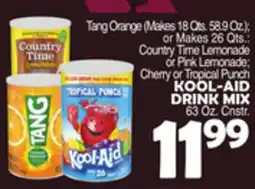 Bravo Supermarkets KOOL-AID DRINK MIX 63 Oz. Cnstr offer