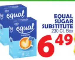 Bravo Supermarkets EQUAL SUGAR SUBSTITUTE offer