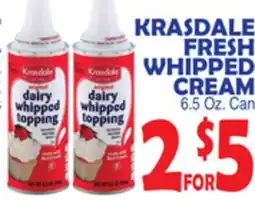 Bravo Supermarkets KRASDALE FRESH WHIPPED CREAM offer