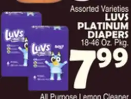 Bravo Supermarkets LUVS PLATINUM DIAPERS offer