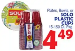 Bravo Supermarkets SOLO PLASTIC CUPS offer