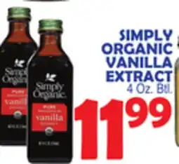 Bravo Supermarkets SIMPLY ORGANIC VANILLA EXTRACT offer