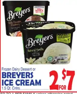 Bravo Supermarkets BREYERS ICE CREAM offer