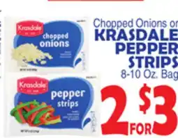 Bravo Supermarkets KRASDALE PEPPER STRIPS 8-10 Oz. Bag offer