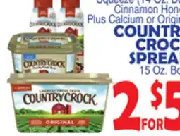 Bravo Supermarkets COUNTRY CROCK SPREAD 15 Oz. Bowl offer