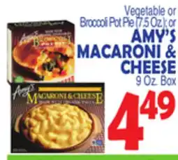 Bravo Supermarkets AMY'S MACARONI & CHEESE 9 Oz. Box offer