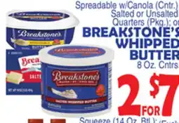 Bravo Supermarkets BREAKSTONE'S WHIPPED BUTTER offer