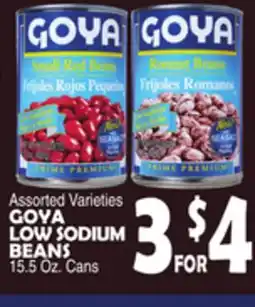 Bravo Supermarkets GOYA LOW SODIUM BEANS offer