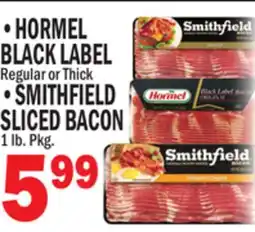 Bravo Supermarkets HORMEL BLACK LABEL, SMITHFIELD SLICED BACON offer