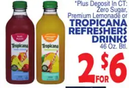 Bravo Supermarkets TROPICANA REFRESHERS DRINKS offer