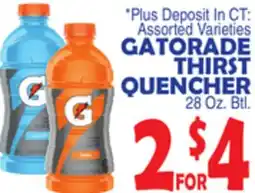 Bravo Supermarkets GATORADE THIRST QUENCHER offer