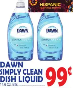 Bravo Supermarkets DAWN SIMPLY CLEAN DISH LIQUID offer