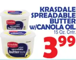 Bravo Supermarkets KRASDALE SPREADABLE BUTTER W/CANOLA OIL offer