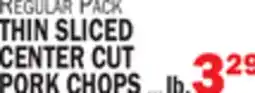 Bravo Supermarkets THIN SLICED CENTER CUT PORK CHOPS offer