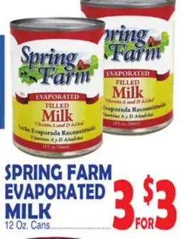 Bravo Supermarkets SPRING FARM EVAPORATED MILK offer