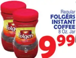 Bravo Supermarkets FOLGERS INSTANT COFFEE offer