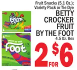 C Town BETTY CROCKER FRUIT BY THE FOOT, 4.5 Oz. Box offer