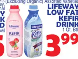 Bravo Supermarkets LIFEWAY LOW FAT KEFIR DRINK offer