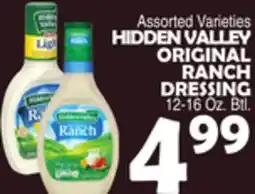 Bravo Supermarkets HIDDEN VALLEY ORIGINAL RANCH DRESSING offer