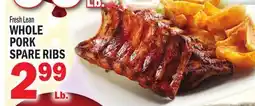 C Town WHOLE PORK SPARE RIBS offer