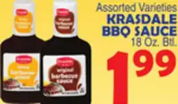 Bravo Supermarkets KRASDALE BBQ SAUCE offer