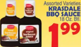Bravo Supermarkets KRASDALE BBQ SAUCE offer