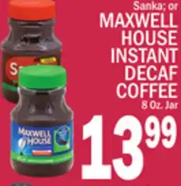 C Town MAXWELL HOUSE INSTANT DECAF COFFEE offer