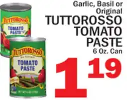 C Town TUTTOROSSO TOMATO PASTE offer