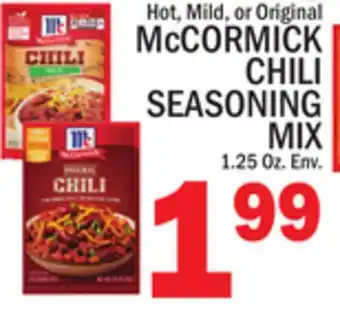 C Town McCORMICK CHILI SEASONING MIX offer