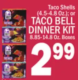 C Town TACO BELL DINNER KIT 8.85-14.8 Oz. Boxes offer