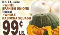 C Town WHITE SPANISH ONIONS, WHOLE KABOCHA SQUASH offer