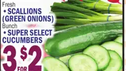 C Town SCALLIONS (GREEN ONIONS), SUPER SELECT CUCUMBERS offer