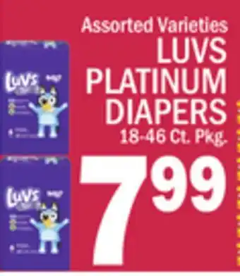 C Town LUVS PLATINUM DIAPERS offer