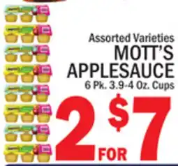C Town MOTT'S APPLESAUCE offer